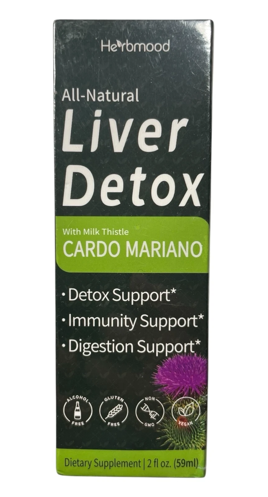 Herbmood Liver Detox With Milk Thistle - Liquid Drops - 2 fl oz - Exp 09/26