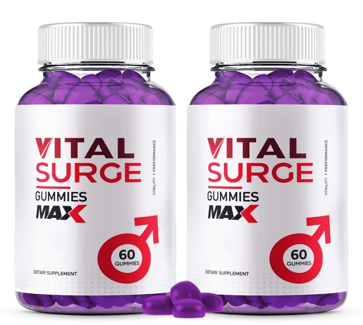 (2 Pack) Vital Surge Male Gummies, Vital Surge Testo Support Gummy (120 Gummies)