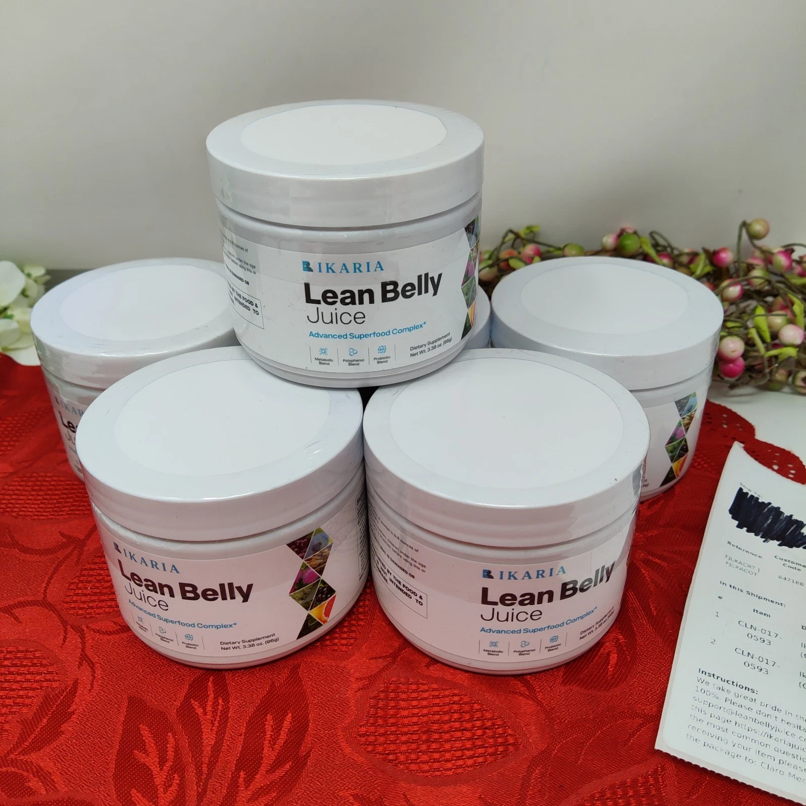 Quantity Of 5 AUTHENTIC! Lean Belly Juice IKARIA Superfood Complex New Sealed