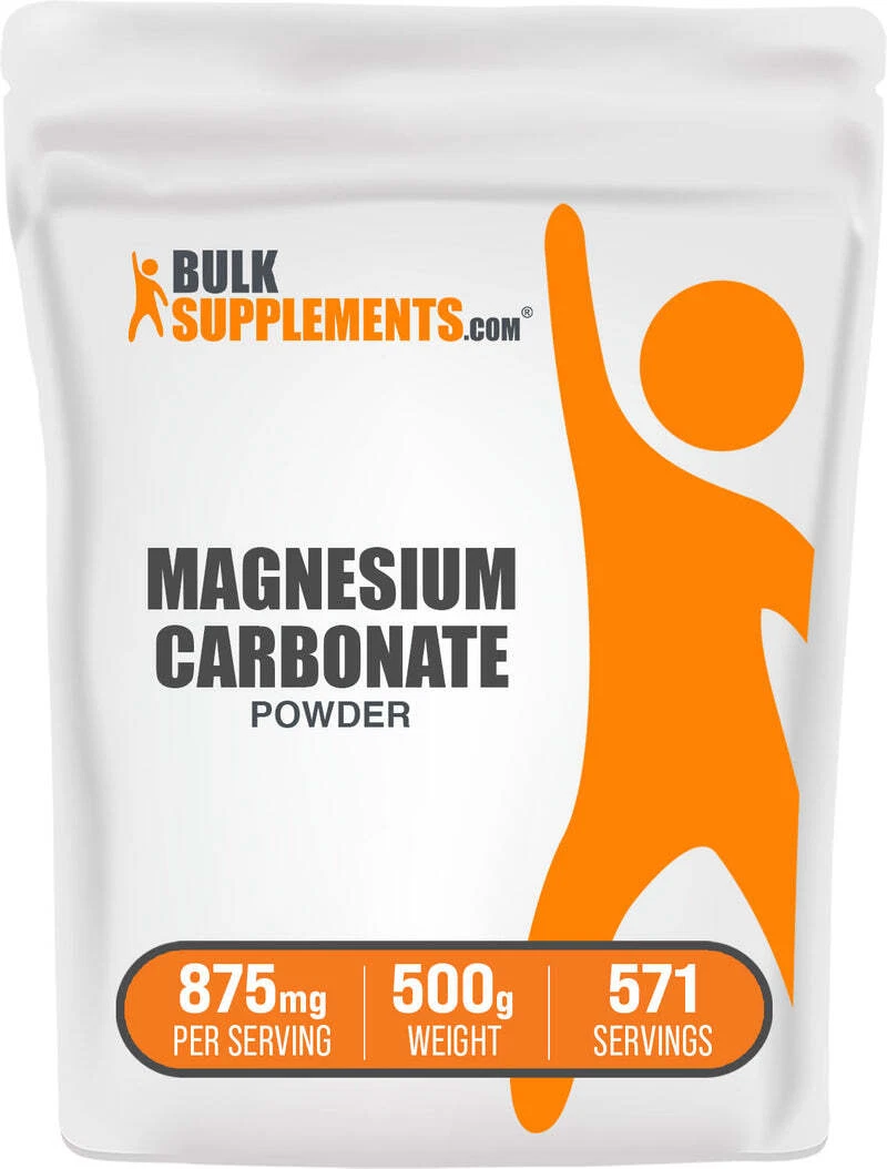 BulkSupplements Magnesium Carbonate Powder - Food Grade - 215mg per Serving