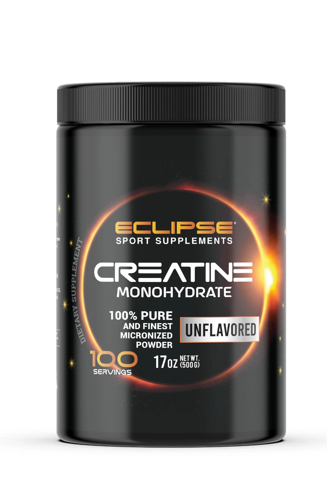 ECLIPSE SPORT SUPPLEMENTS CREATINE MONOHYDRATE 100 Servings 17oz 500g Unflavored
