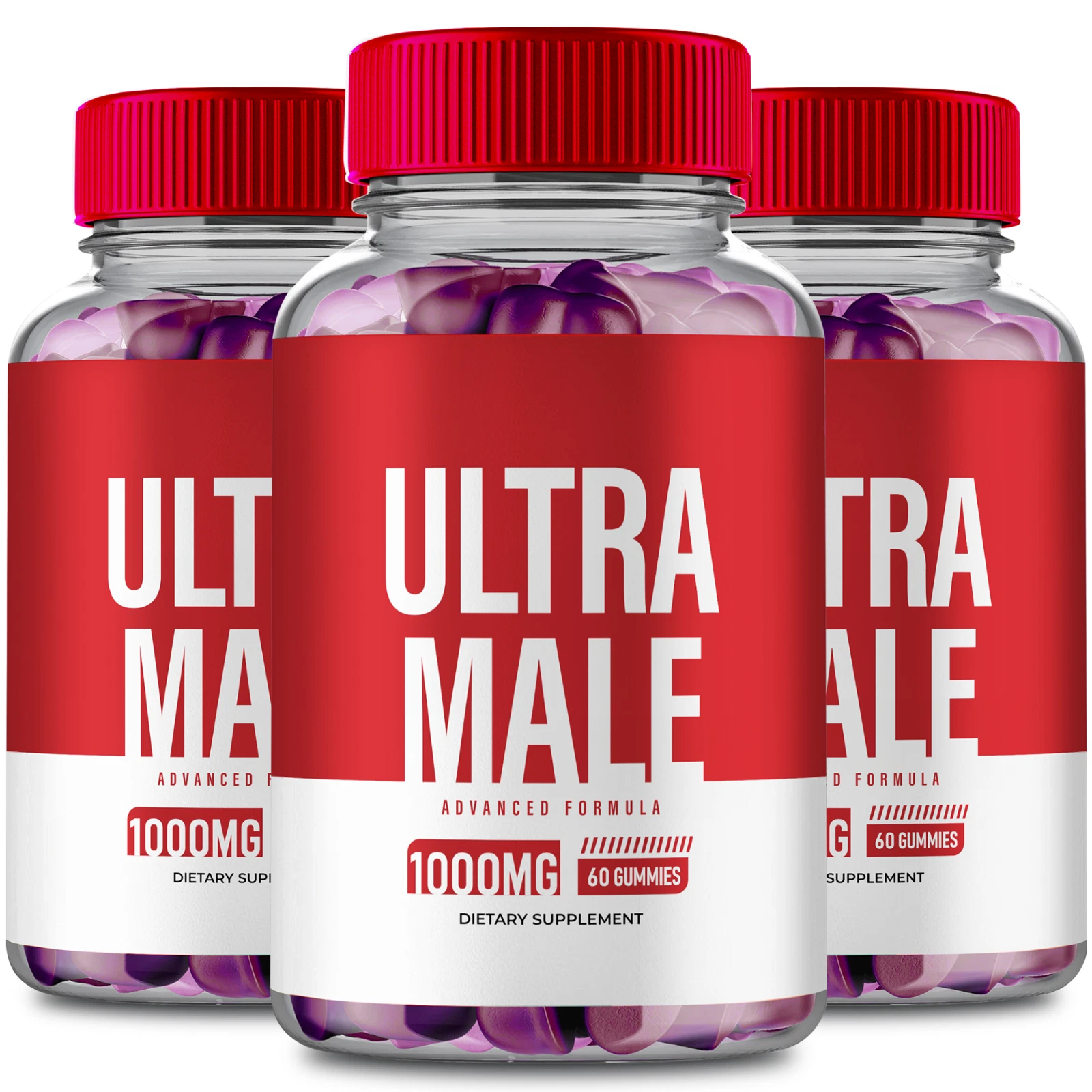 (3 Pack) UltraMale Advanced Male Health Gummies Boost Vitality and Performance