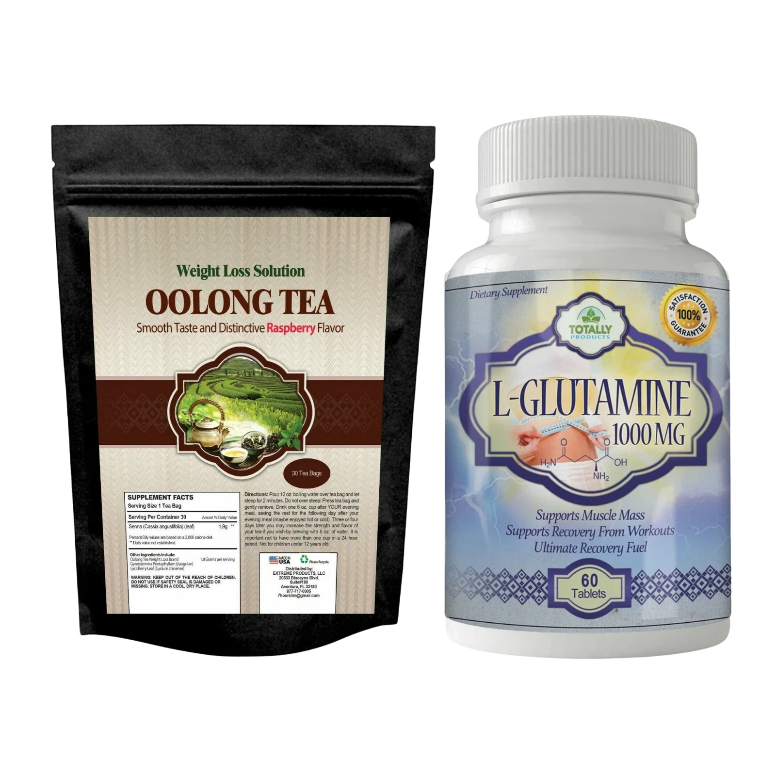 Oolong Tea Detox Weight Loss and L-Glutamine Tablet Muscle Growth Supplements