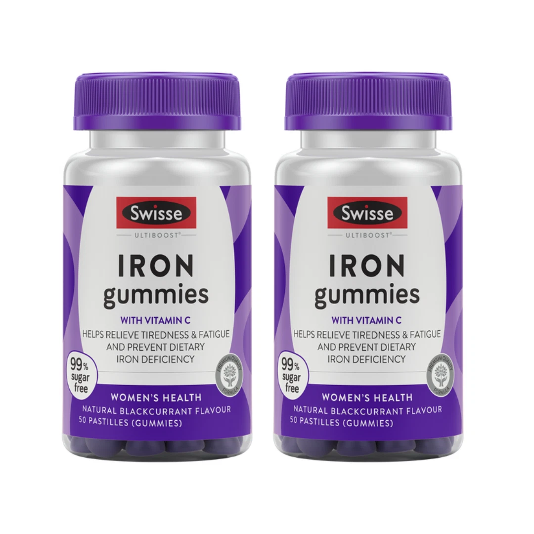 2x Swisse Ultiboost Iron 50 Gummies