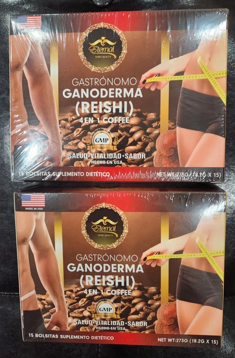 Cafe con Ganoderma Reishi Combo 2 Cajas/ Eternal Spirit 4 En 1, pierde peso