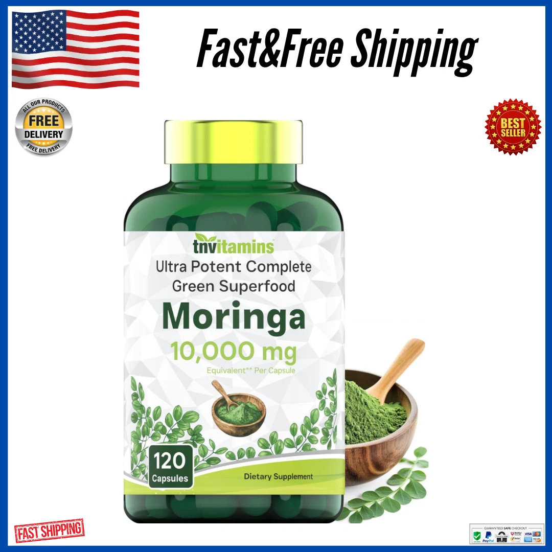 Rosabella Moringa Powder Capsule 10000 of Pure Nutrient-Rich Moringa 120 Capsule