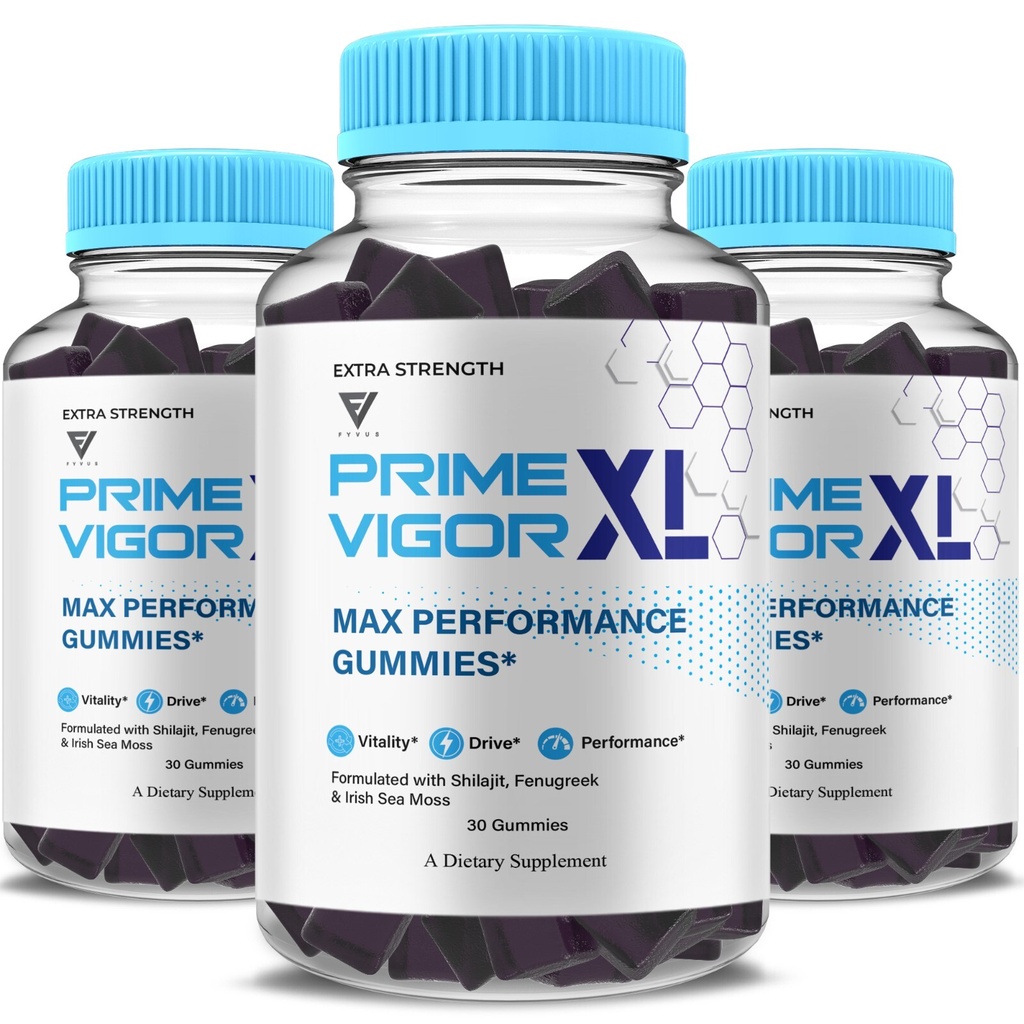 (3 Pack) Prime Vigor XL Gummies Prime XL Vigor Max Performance (3 Month Supply)