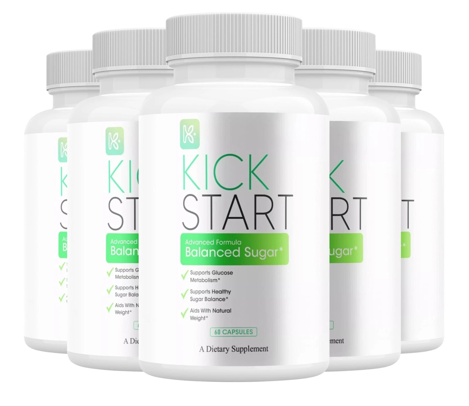 (5 Pack) Kick Start Blood Capsules, KickStart Balanced Sugar Supplement Pills