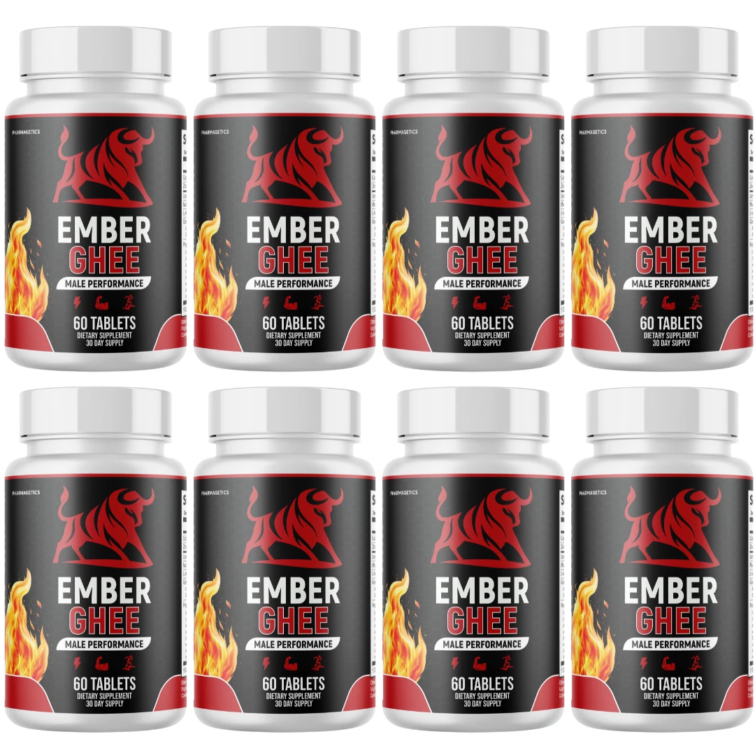 Ember Ghee - Male Enhancement Supplement, Max Performance - 8 Bottles