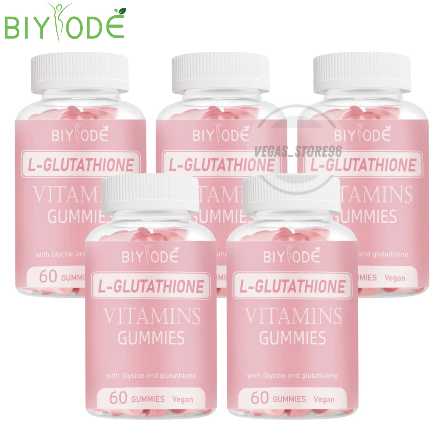 BIYODE Glutathione Gummies Vegan Skin Glow with Biotin L-Glutathione VitC 60'