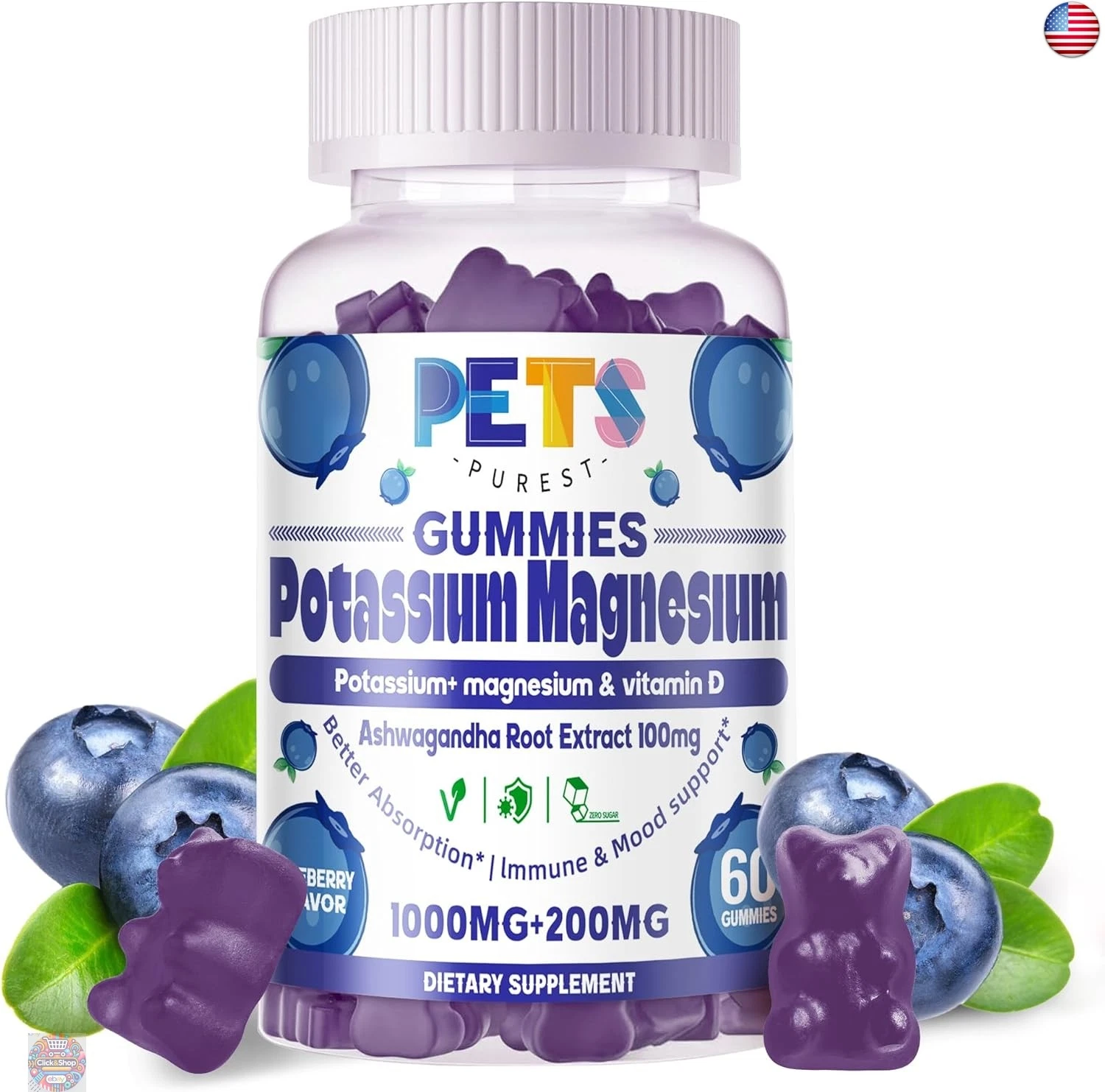 Potassium Magnesium Gummies - High Absorption Magnesium Glycinate &