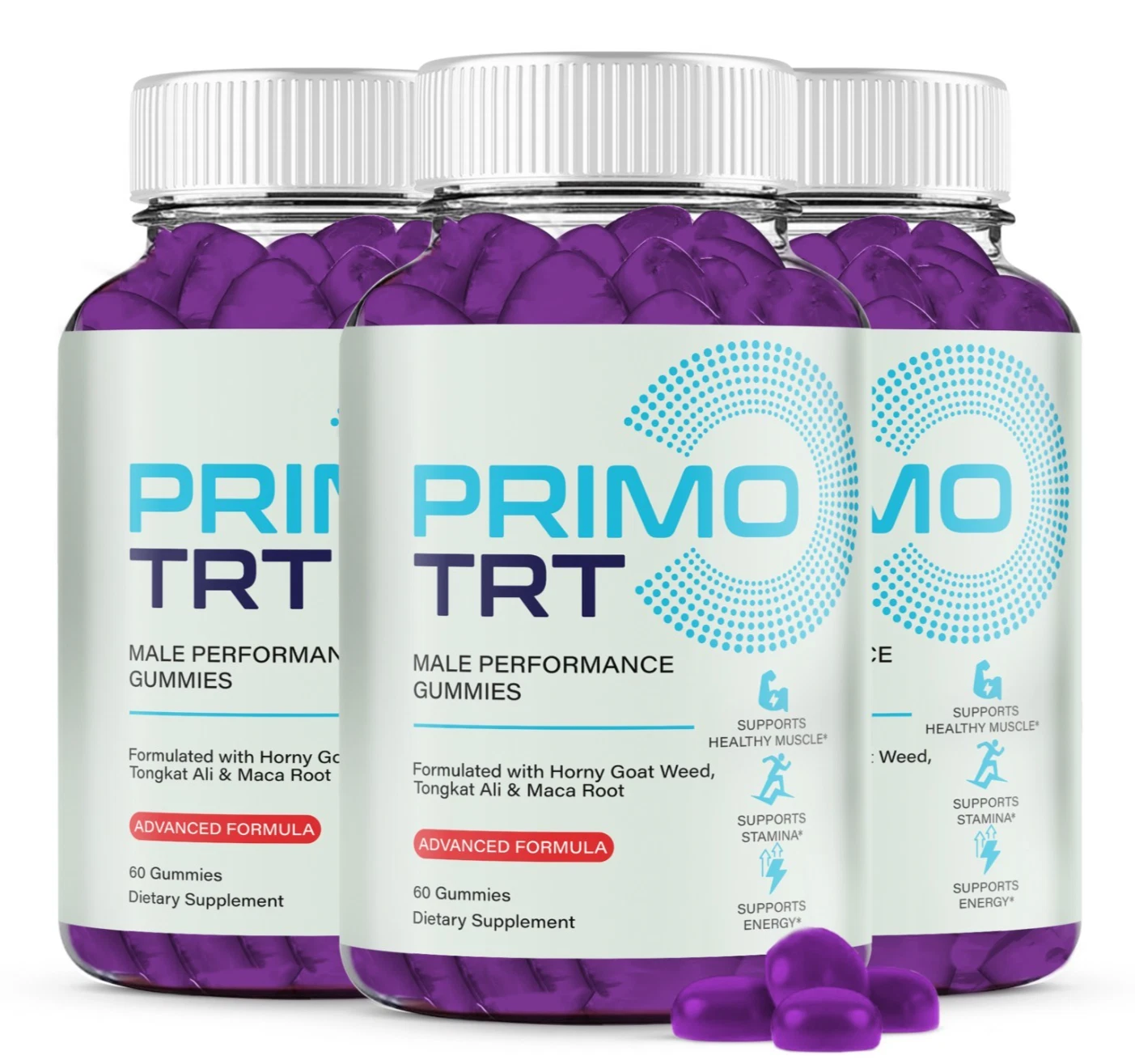 Primo TRT Gummies Maximum Strength Formula Chewable Vitamin 180 Gummies
