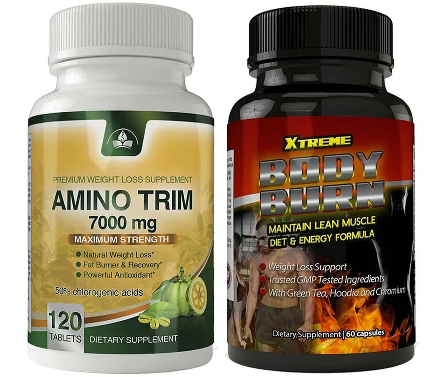 Amino Acid Capsules Fast Weight Loss Xtreme Body Fat Burner Diet Pills Combo Pk