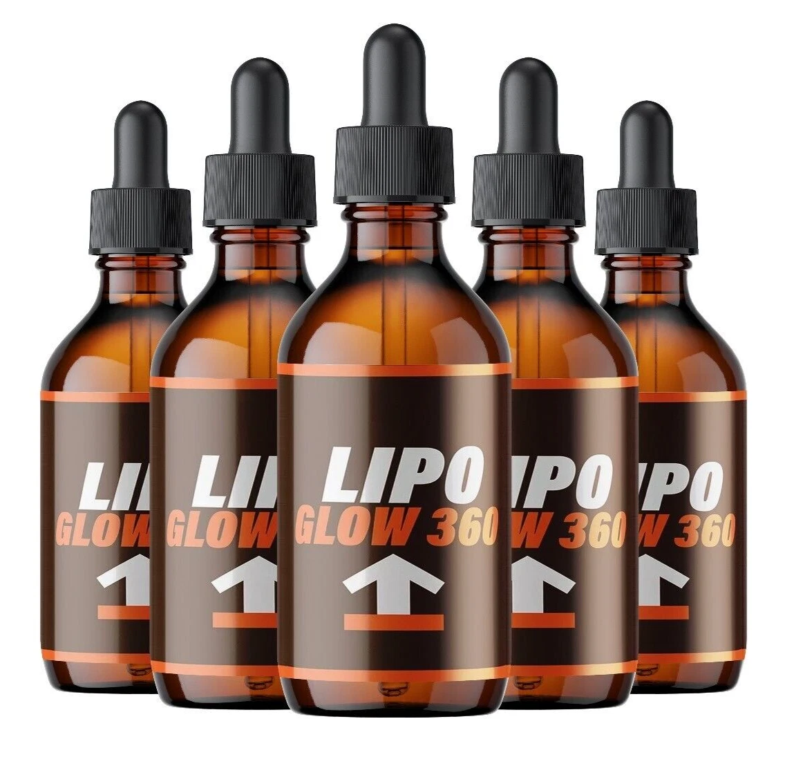 Lipo Glow 360 Drops Max Strength Formula, Weight Management Supplement (5 Pack)