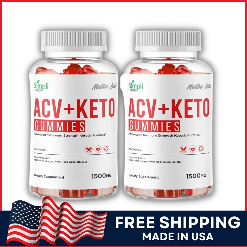Simpli Health Gummies 1500mg ACV Weight Loss Advanced Formula Ketosis 2-Pack USA