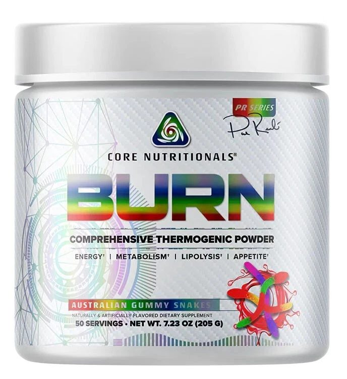 Core Nutritionals Burn - Comprehensive Thermogenic Powder - 50 Serv Gummy Snakes