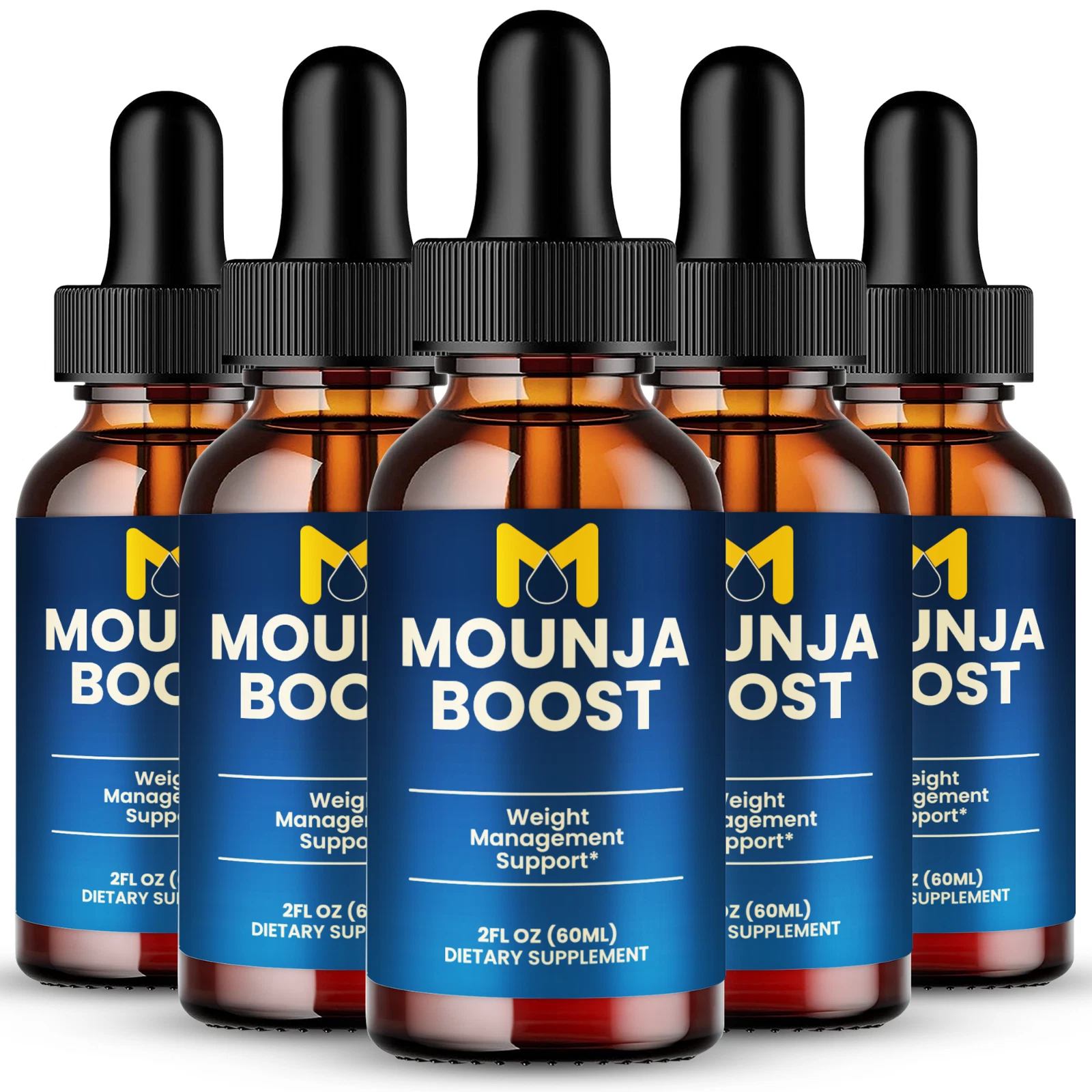 (5 Pack) MounjaBoost Weight Loss Drops, Mounja Boost Fat Burning Keto Droppers