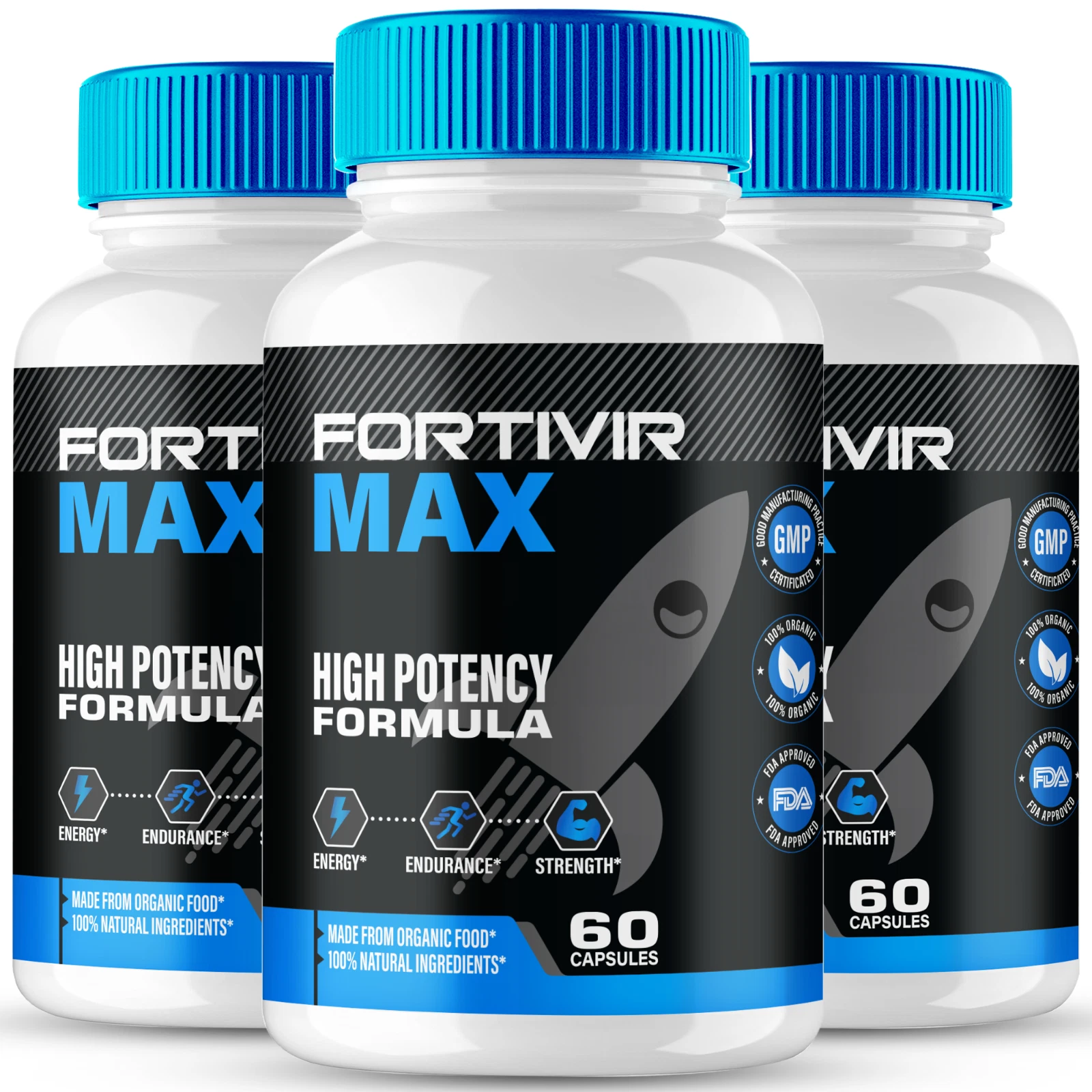 (3 Pack) Fortivir Max Men Capsules, FortivirMax Maximum Performance Male Pills