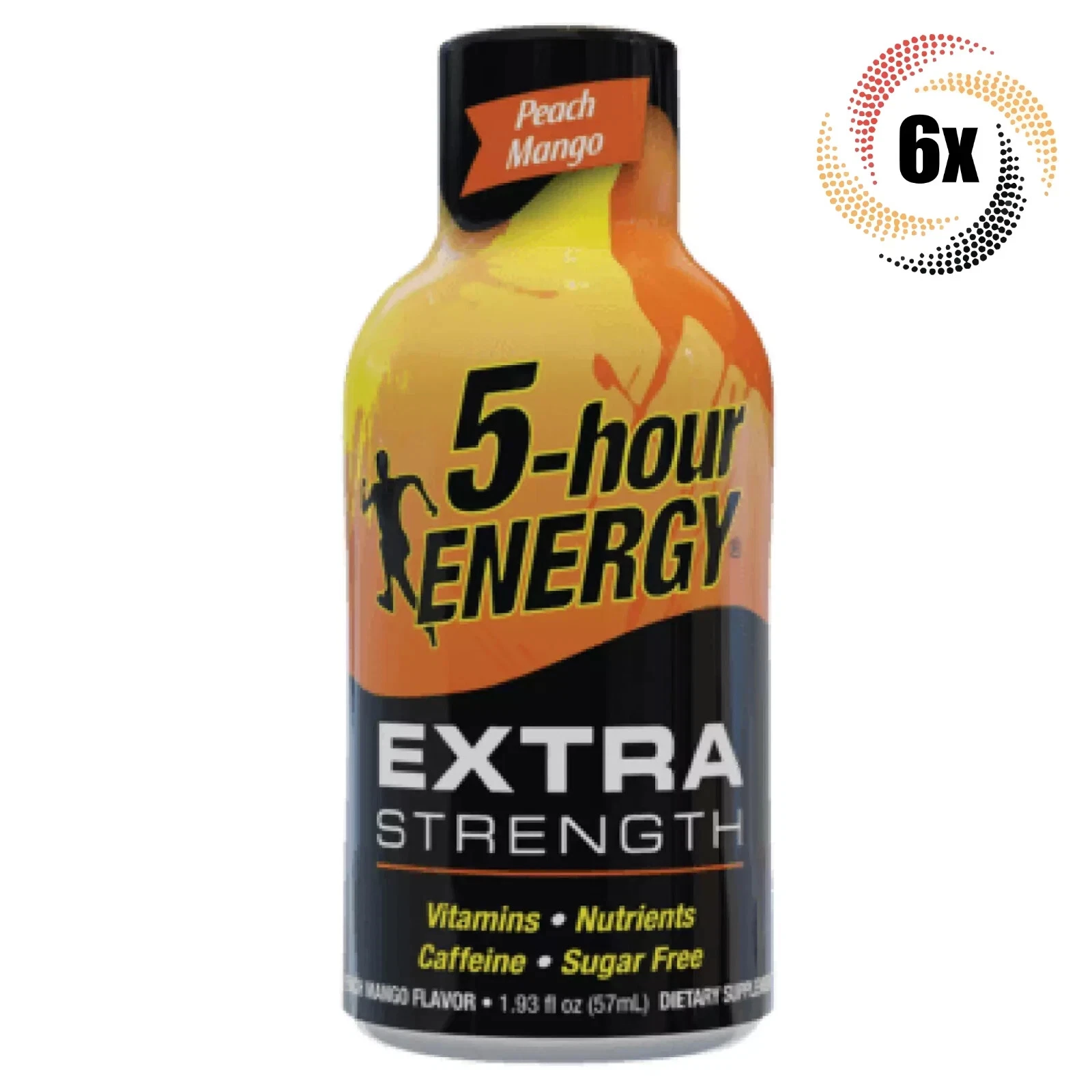 12 Count 5-hour Energy Shot Peach Mango Extra Strength Exp 2022