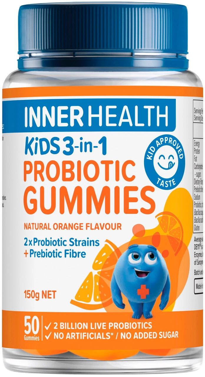 Inner Health Kids 3-in-1 Probiotic 50 Gummies