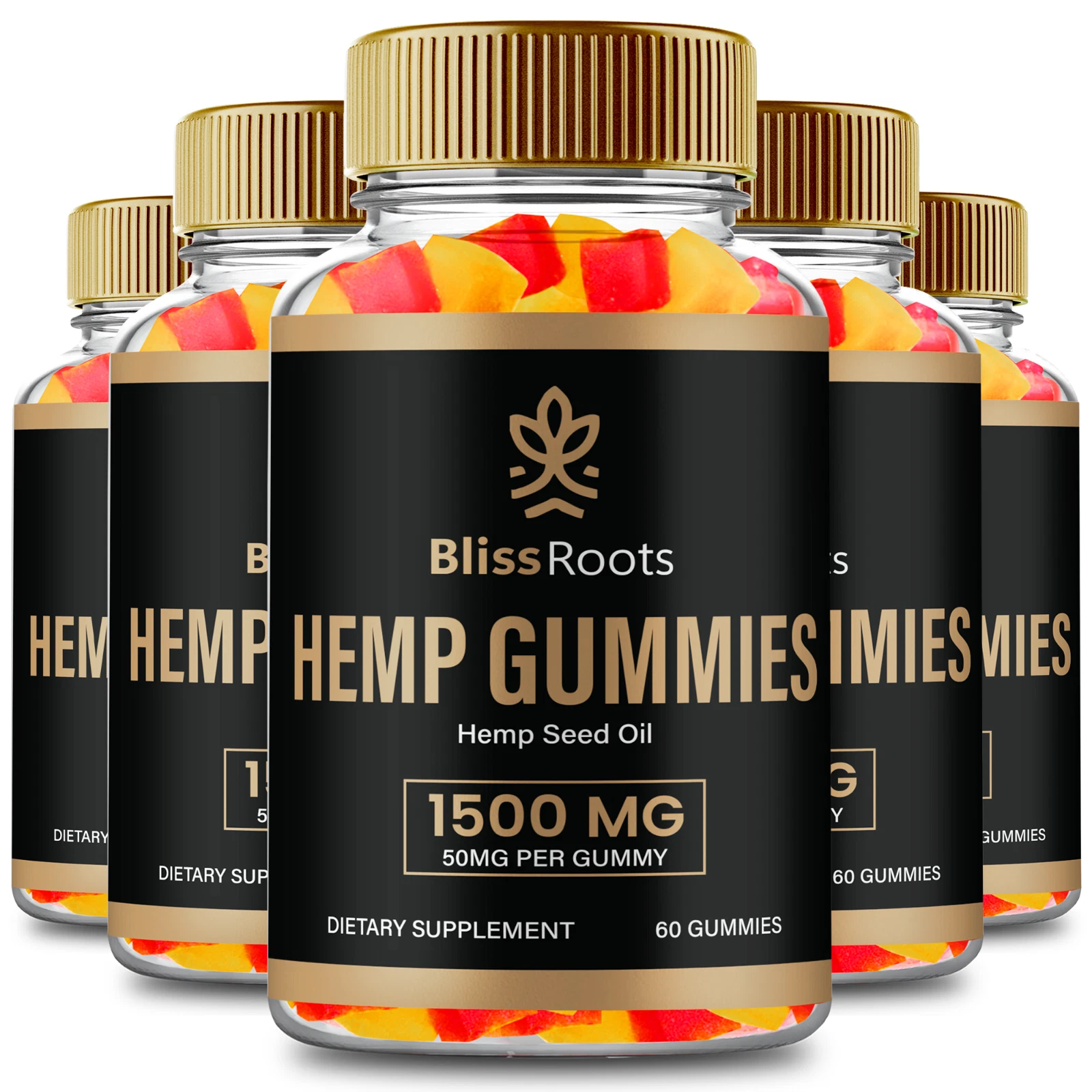 (5 Pack) Bliss Roots Gummies - Health & Wellness Support Supplement Gummies