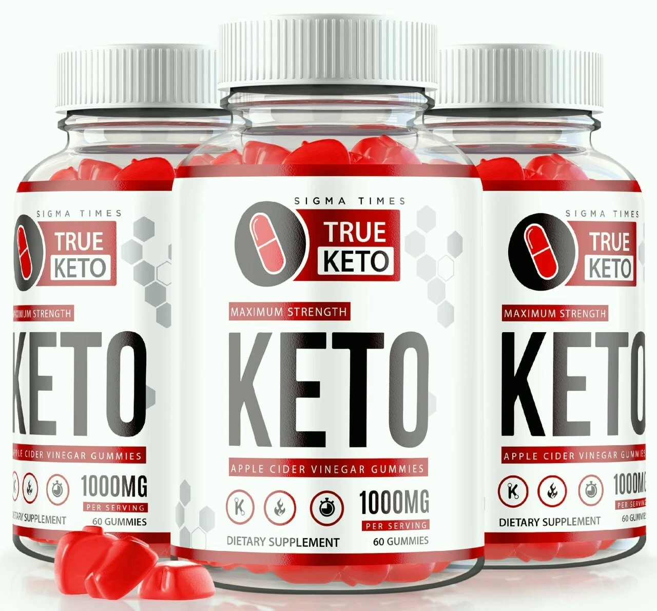 (3 Pack) True Keto ACV Gummies to Support Rapid Weight Loss & Overall Wellness