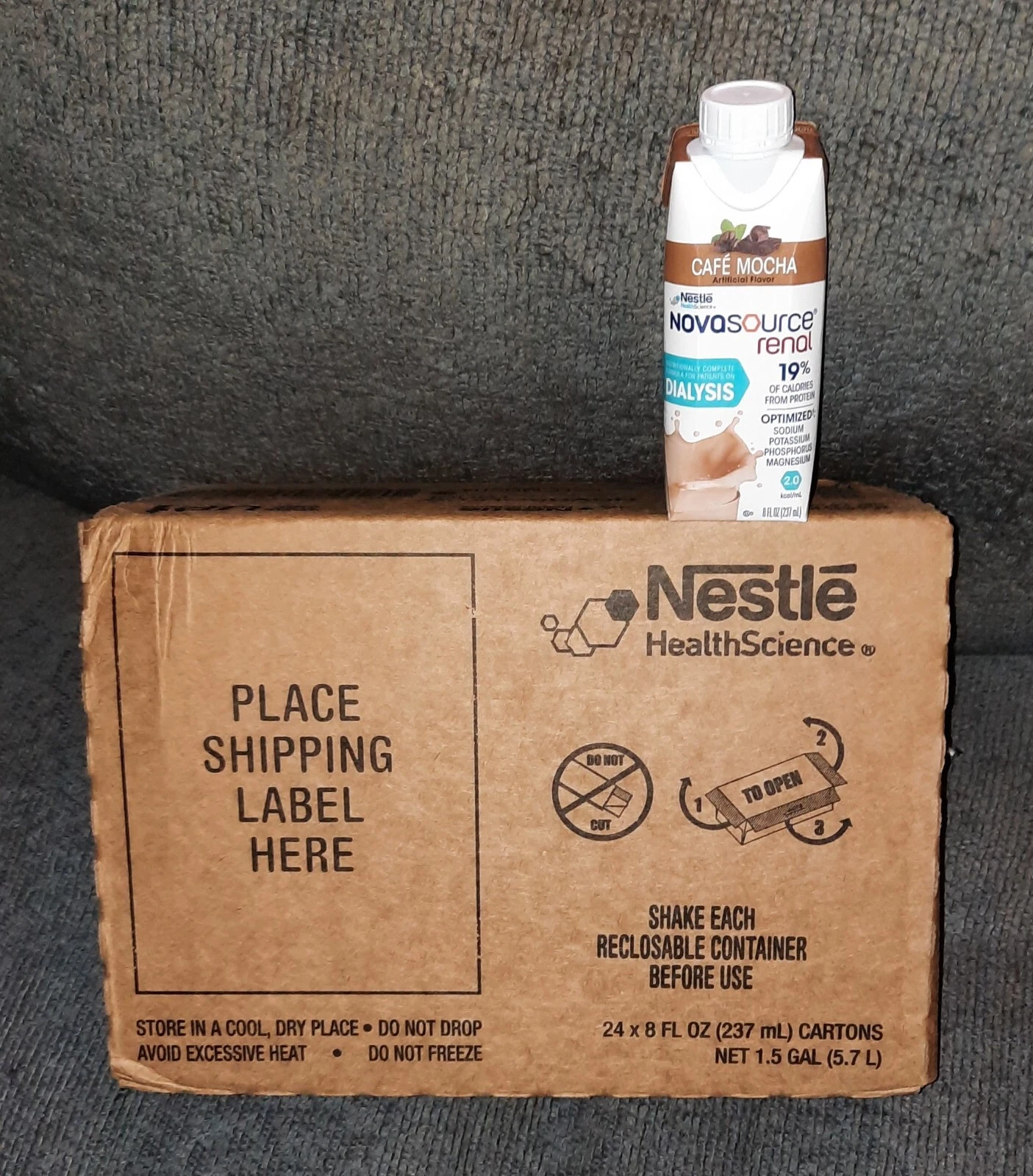 Nestle Novasource Cafe Mocha Renal Drinks, 8 0z, 24 Ct. ~ SENT BY PRIORITY MAIL!