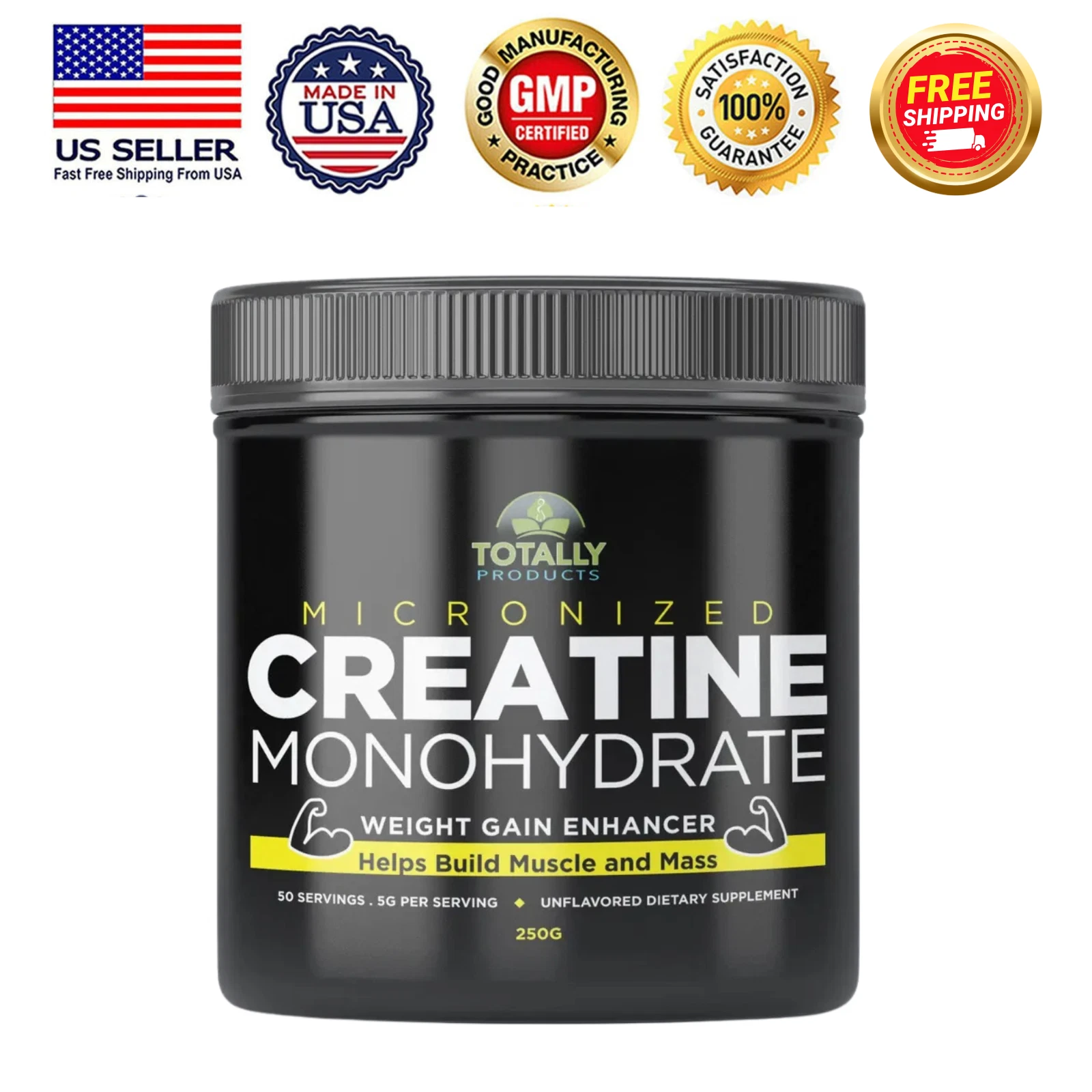 Creatine Monohydrate 250g Weight Gain Enhancer Micronized Muscle Growth Powder