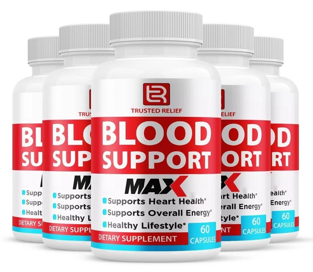 (5 Pack) Trusted Relief Blood Support Pills for Managing Sugar & Pressure Levels