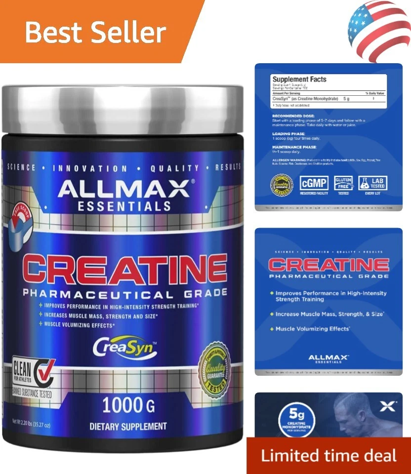 High-Quality 1000g Creatine Powder - Enhance Energy, Endurance & Muscle Pumps