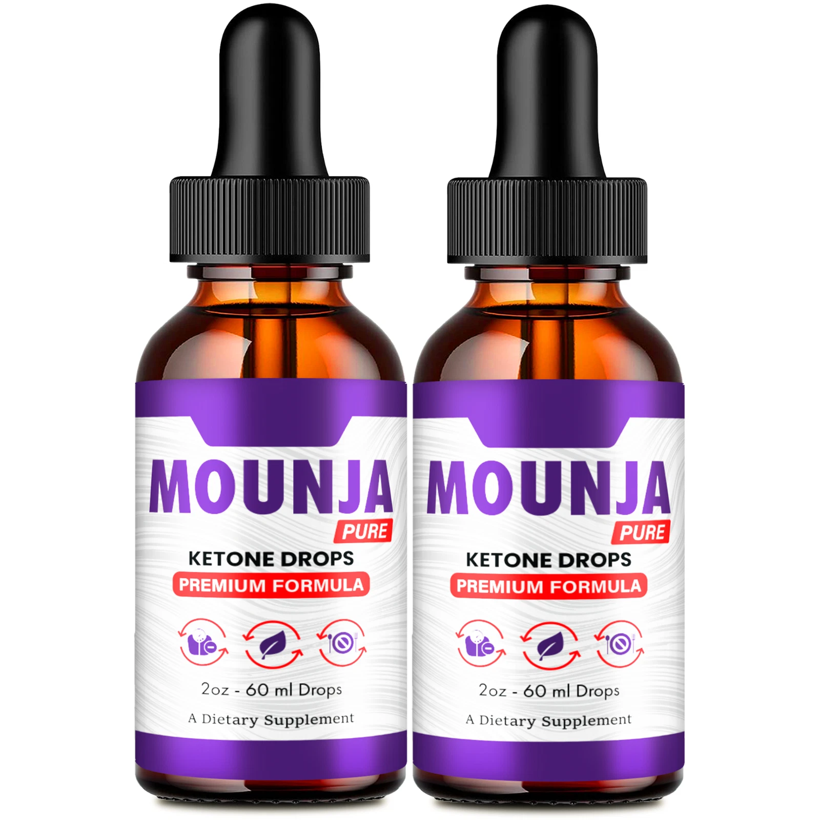 (2 Pack) Mounja Pure Drops Advanced Weight Loss, MounjaPure Premium Formula Drop