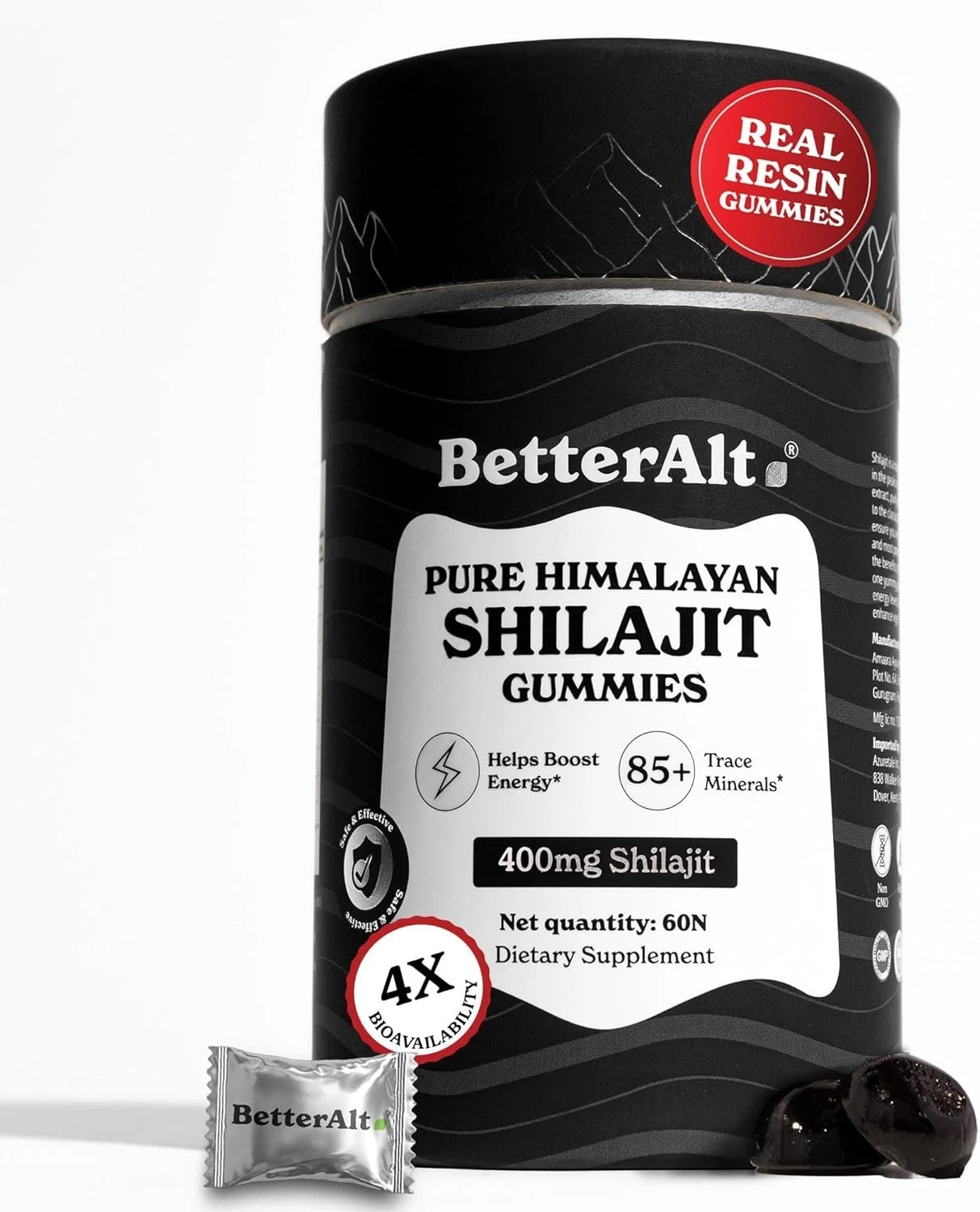 Pure Himalayan Shilajit Gummies with 100% Shilajit |High Potency Gold