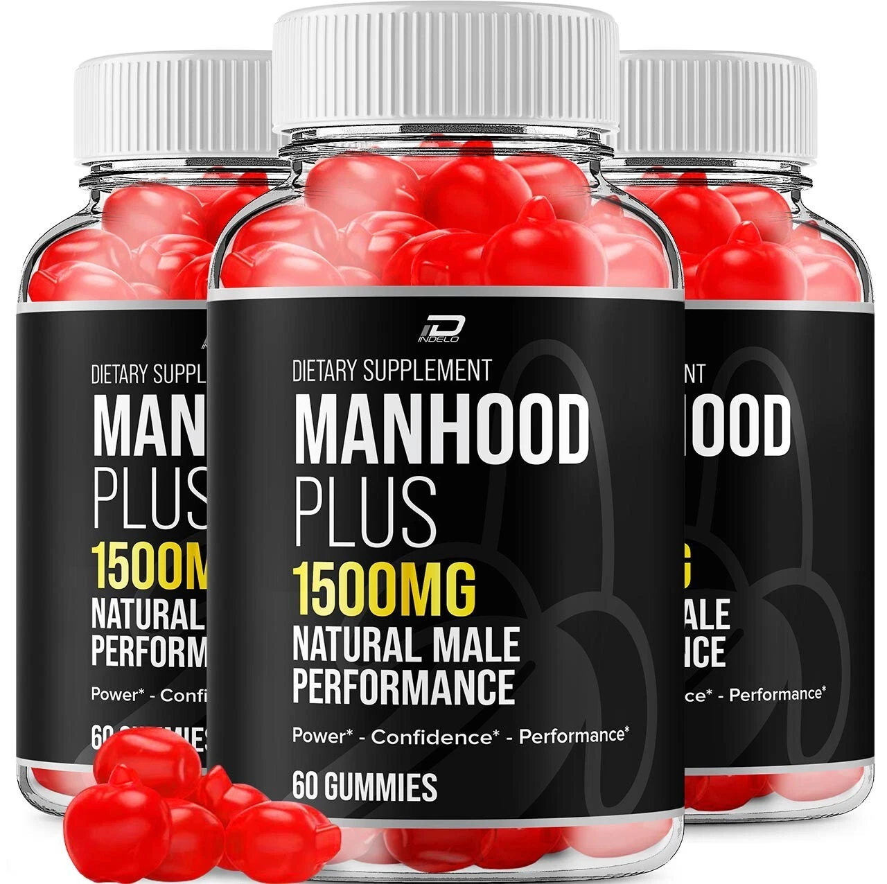 (3 Pack) Manhood Plus Gummies for Men – ManhoodPlus Male Gummy All-Natural