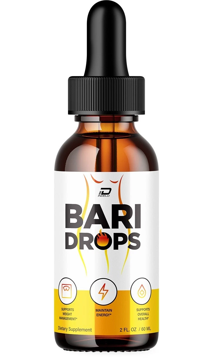 (1 Pack) Bari Drops Liquid Supplement-Natural Formula for Active Fitness Goals