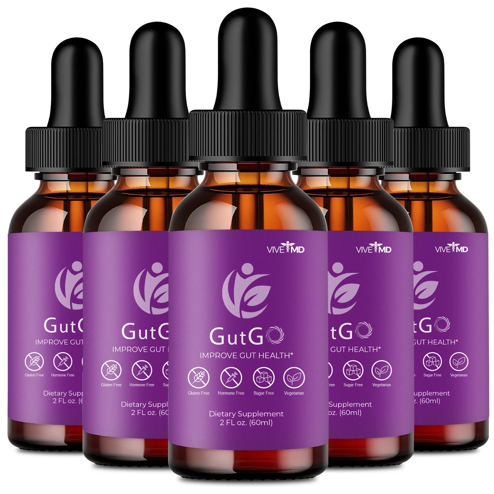 Gut Go Health Supplement - Improve Gut Health - Official Formula (5 pack)