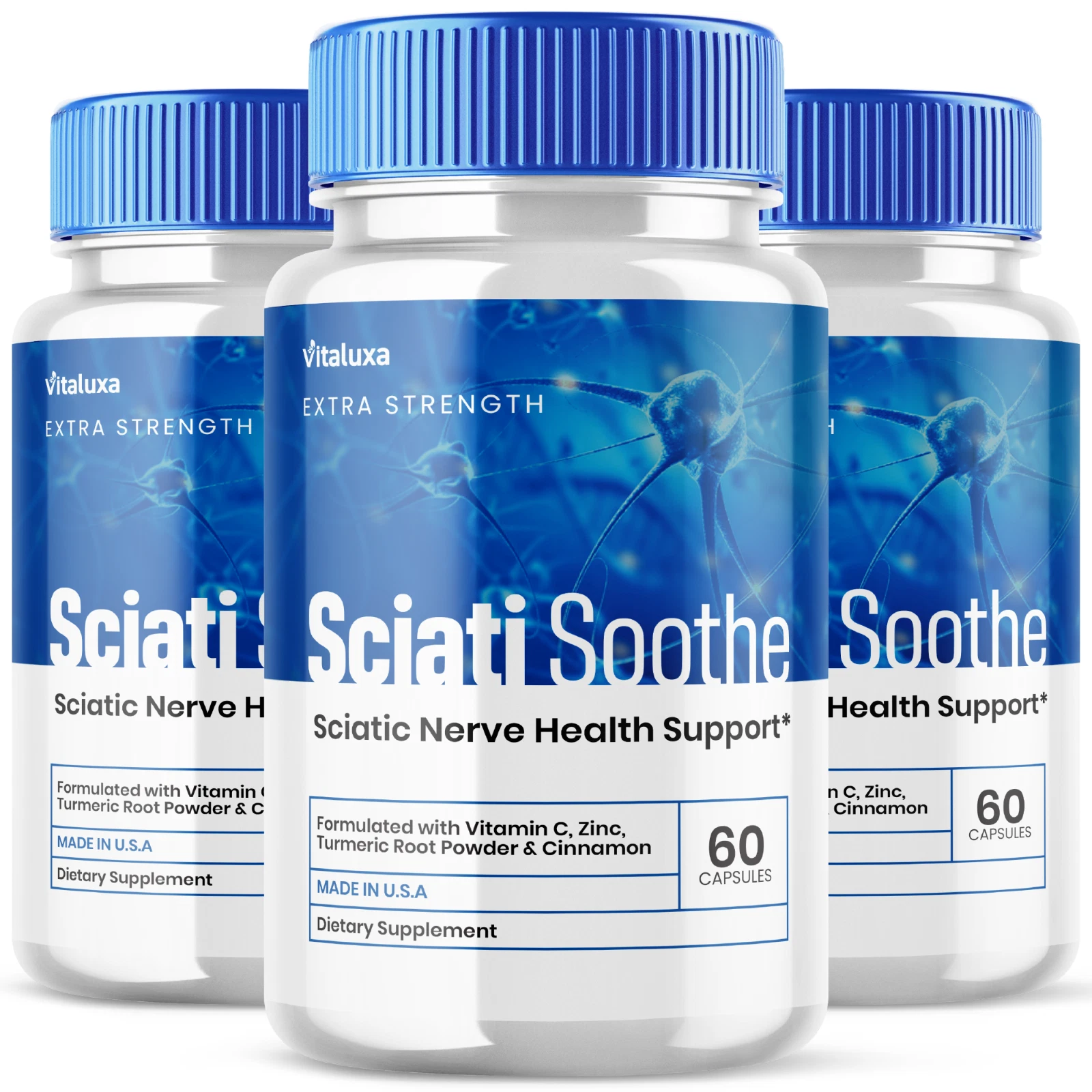 (3 Pack) SciatiSoothe for Sciatica Capsules, Sciati Soothe Nerve (180 Capsules)