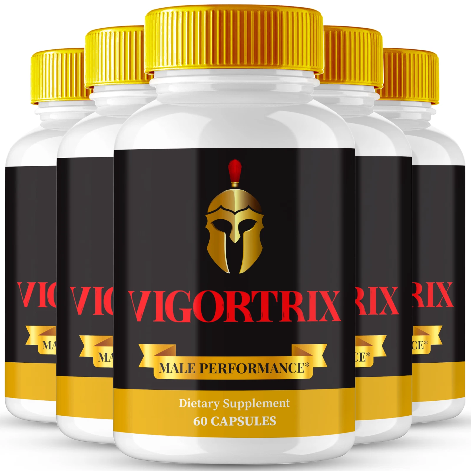 (5 Pack) Vigortrix Men Vitality Pills, Natural Energy & Stamina Support for Men