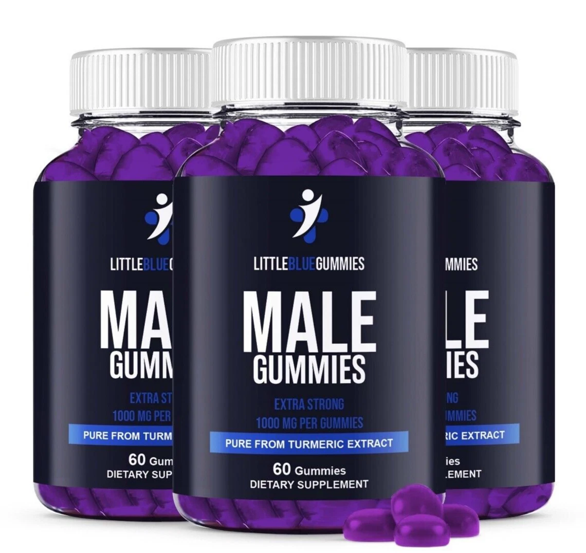 (3 BOTTLE) Little Blue Gummies Get It Up Every Day-Male Gummies- Extra Strength