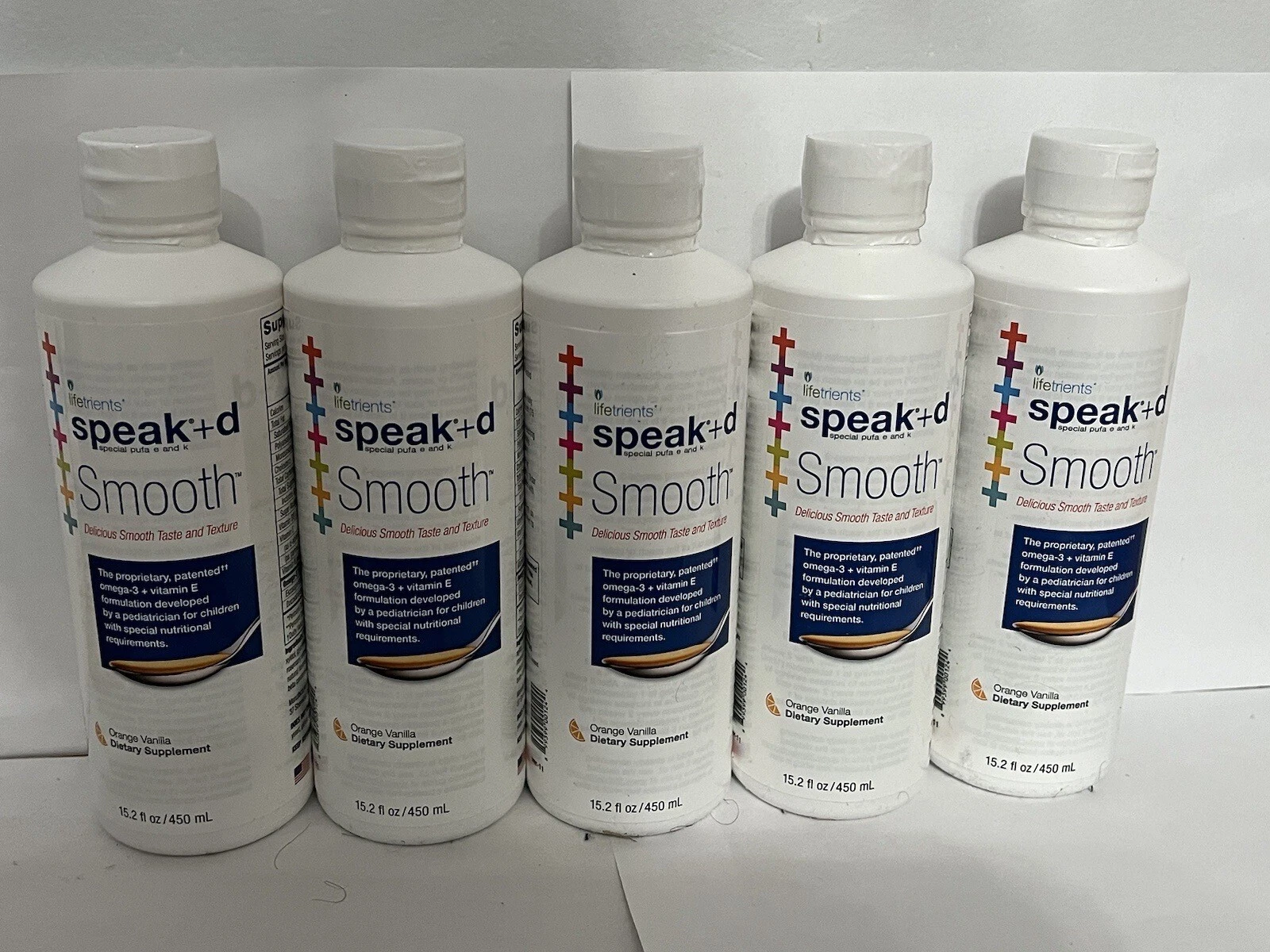 5 Bottles For $385 Lifetrients Speak+D Smooth Orange Vanilla 15.2 oz. Exp 10/26