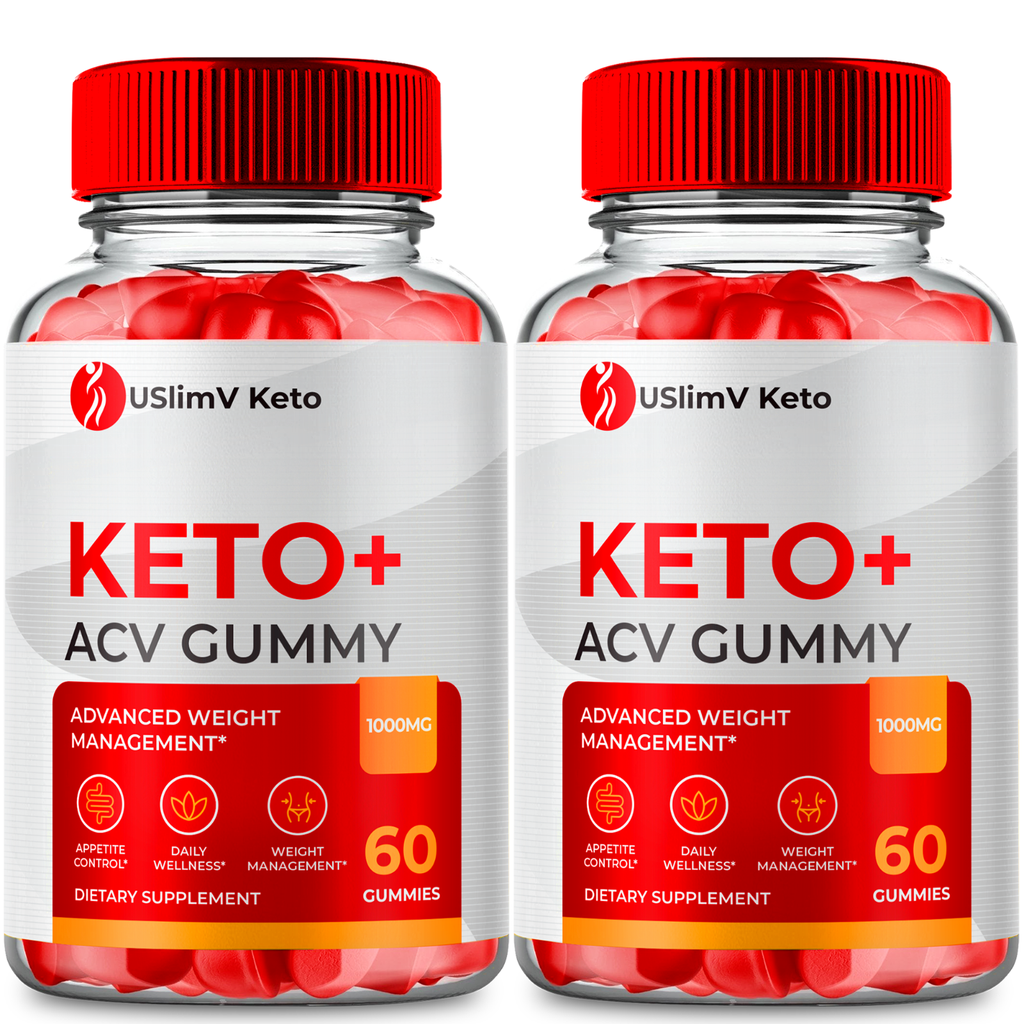 (2 Pack) UslimV Keto ACV Gummies, UslimV Weight Loss Keto Gummies (120 Gummies)