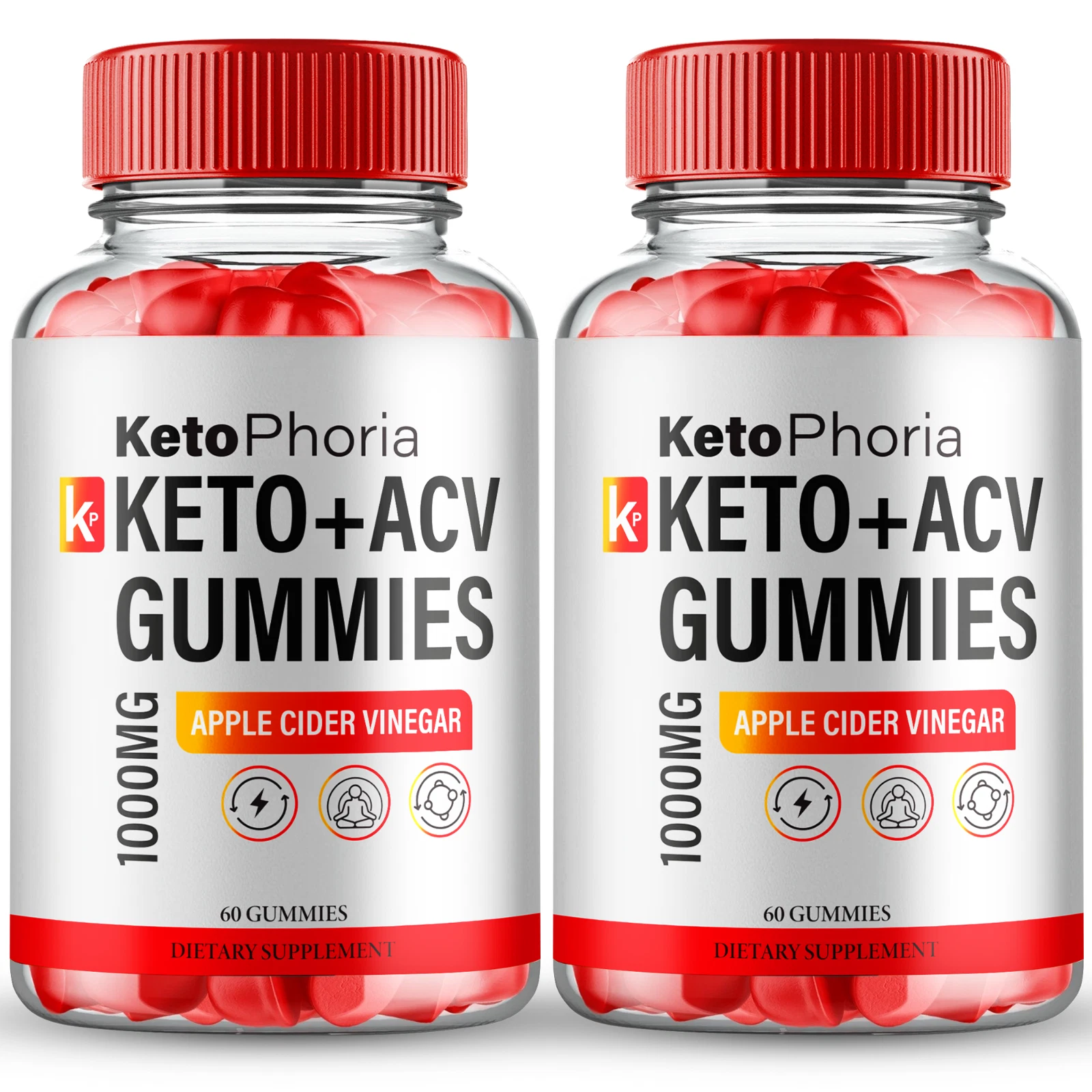 (2 Pack) KetoPhoria Advanced ACV Gummies, Keto Phoria Support Weight Loss Gummy