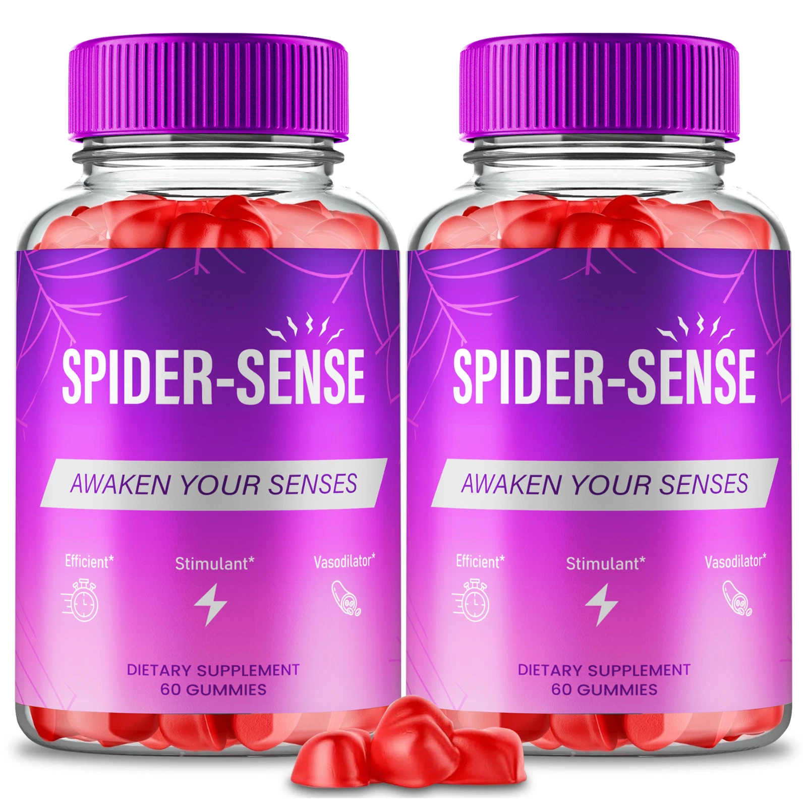 (2 Pack) Spider Sense Men Gummies, SpiderSense Advanced Male Performance Gummies