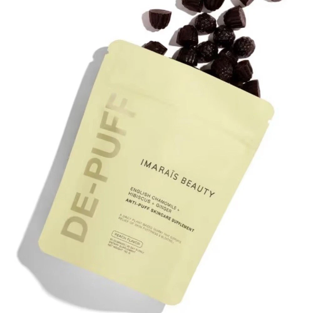 Imarais Beauty De-Puff Anti-Bloat Gummies Bloating Relief Vegan Sugar-Free 60ct