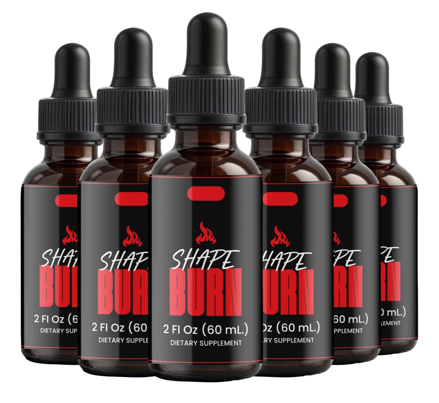 (6 Pack) Shape Burn Drops for Weight Loss, ShapeBurn Fat-Burning Formula