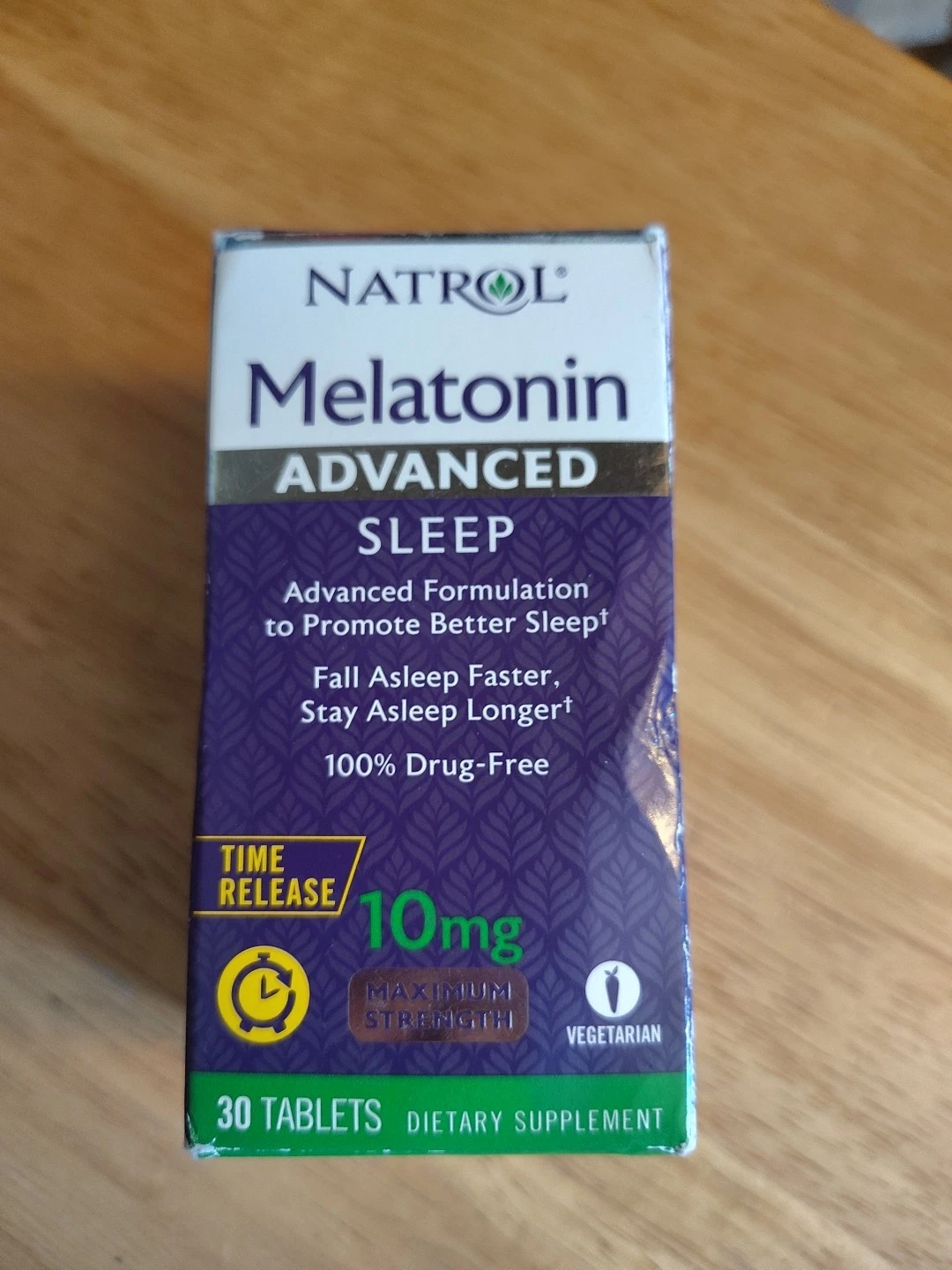 Natrol Melatonin Advanced Sleep Aid 10mg 30 Tablets Time Release Exp. 08/25