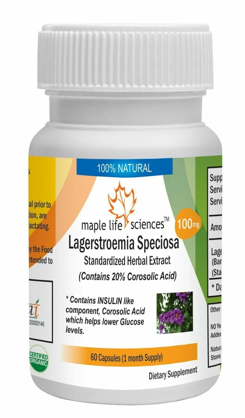 Lagerstroemia Speciosa Extract Capsules 20% Corosolic Acid Pure Banaba Leaf PE