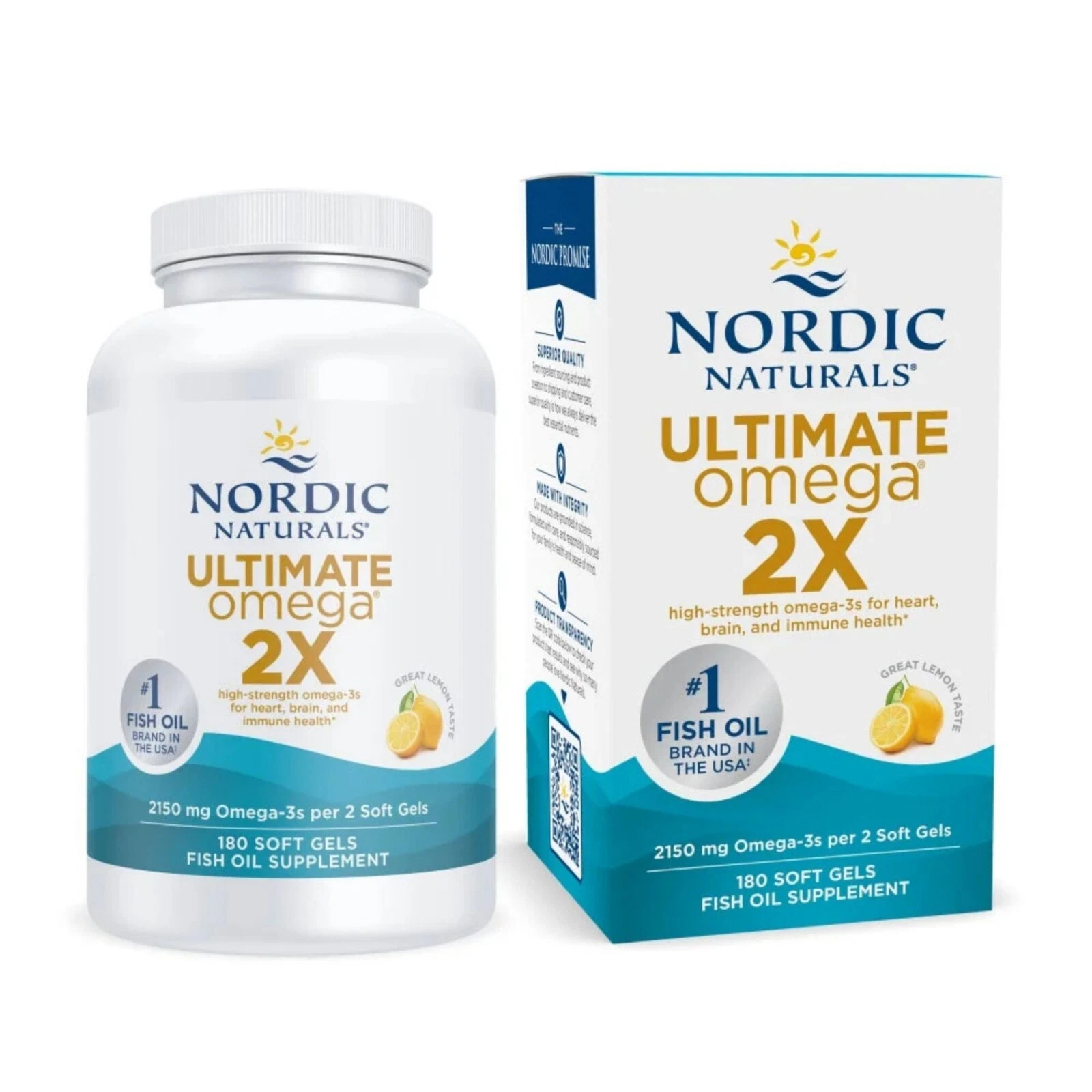 Nordic Naturals Ultimate Omega 2X Softgels, 2150 Mg, Fish Oil, 120 Ct