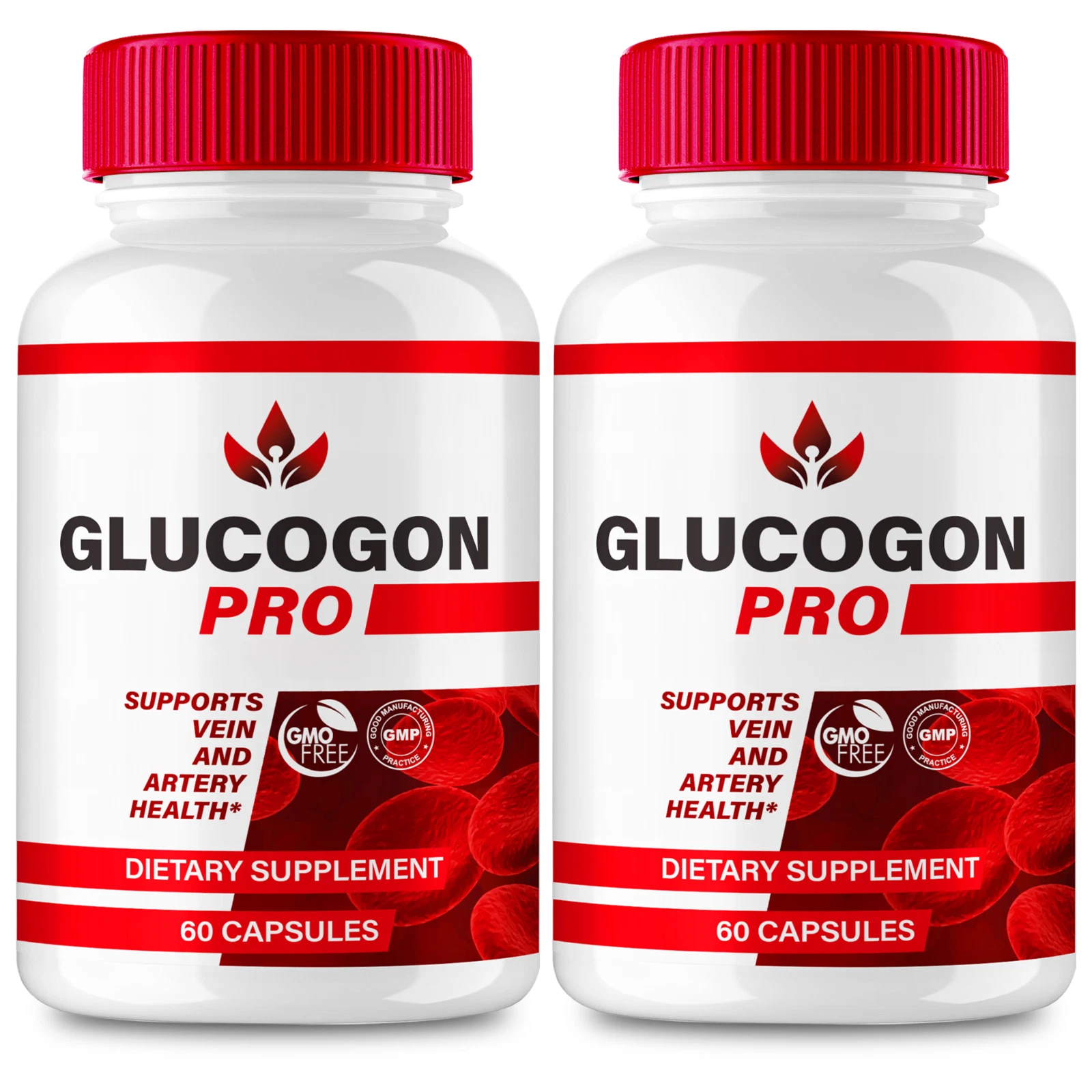 (2 Pack) Glucogon Pro Blood Sugar Support for Health & Blood Circulation Pills