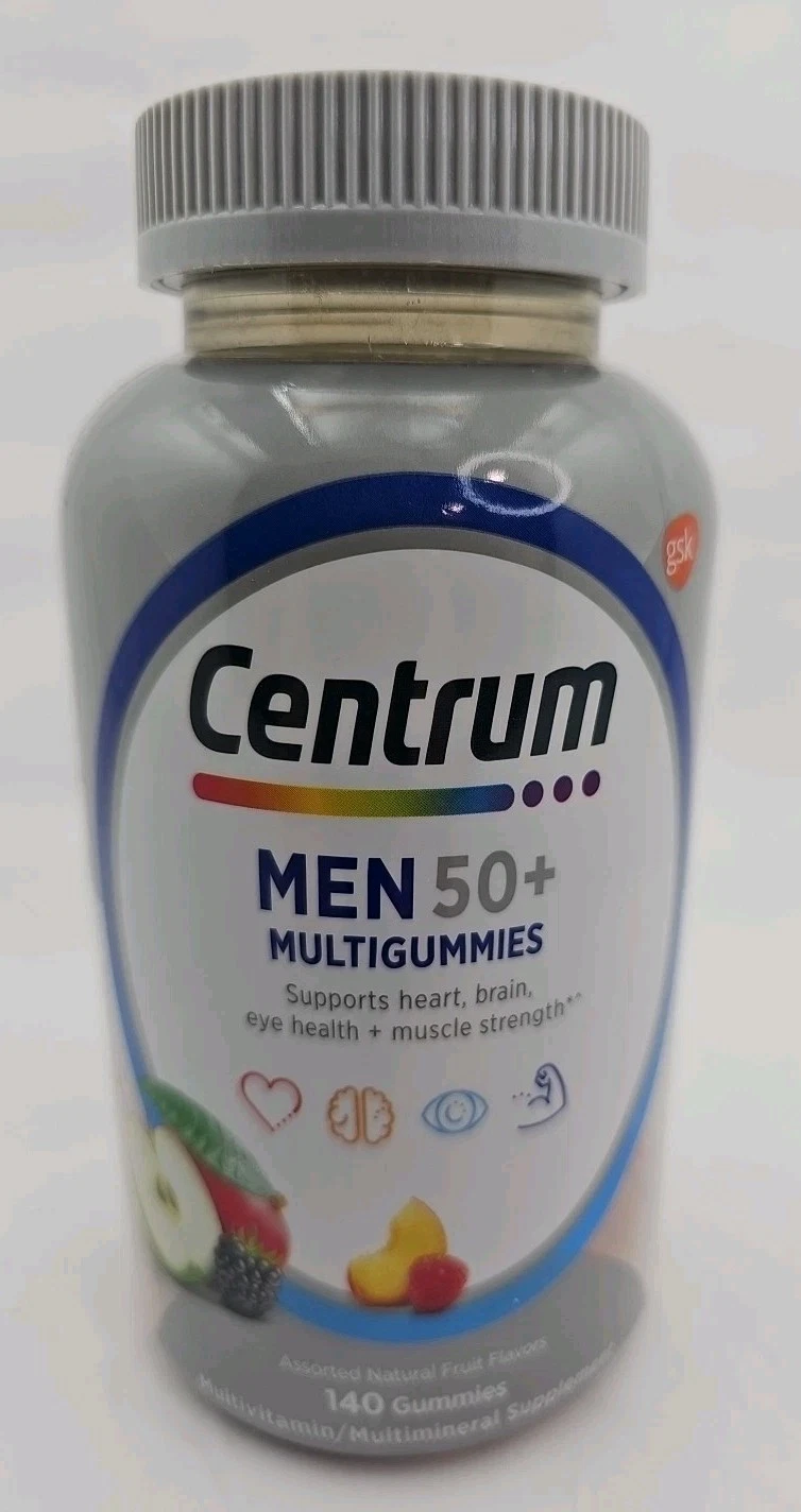 Centrum MultiGummies for Men 50 Plus Vitamin Gummies 140 Count Fruit Flavored